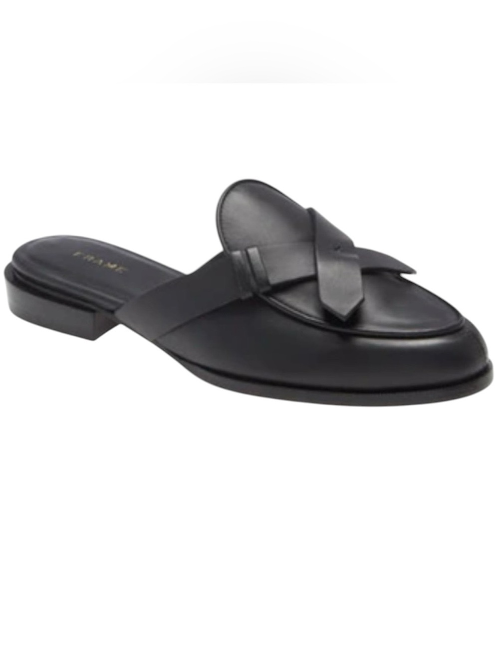 FRAME Le Willoughby Black Leather Loafer Mules EU 39.5 Made in Spain